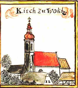 Kirch zu Wotitz - Koci, widok oglny